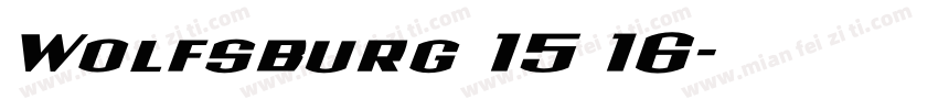 Wolfsburg 15 16字体转换